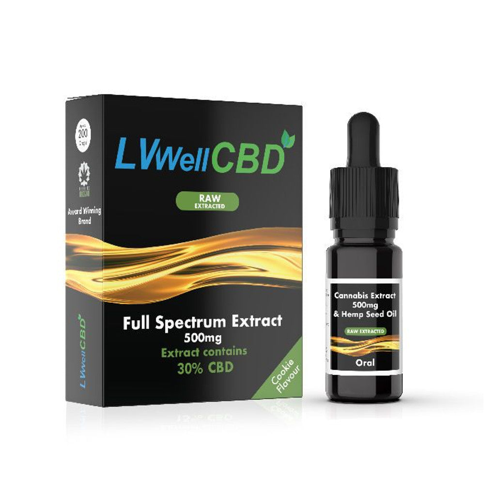 LVWell CBD Raw Oral Drops 500mg 10ml