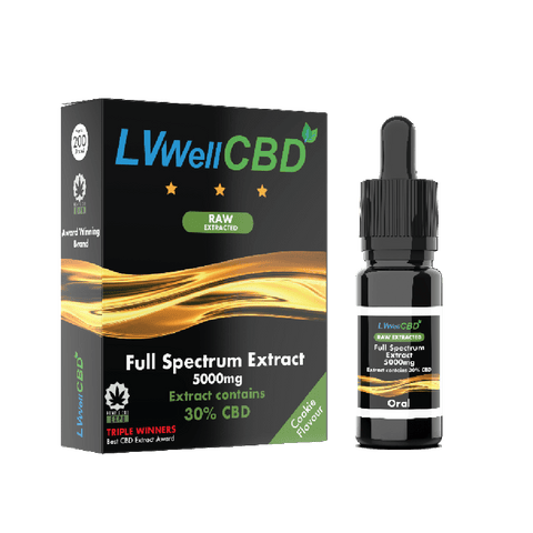 LVWell CBD Raw Oral Drops 5000mg 10ml