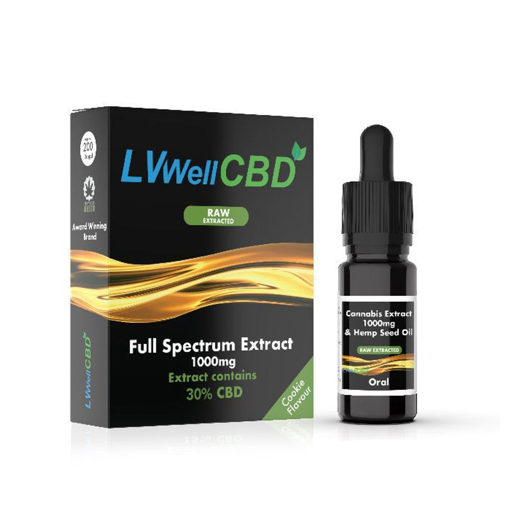 LVWell CBD Raw Oral Drops 1000mg 10ml