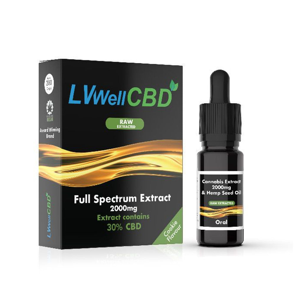 LVWell CBD Raw Oral Drops 2000mg 10ml